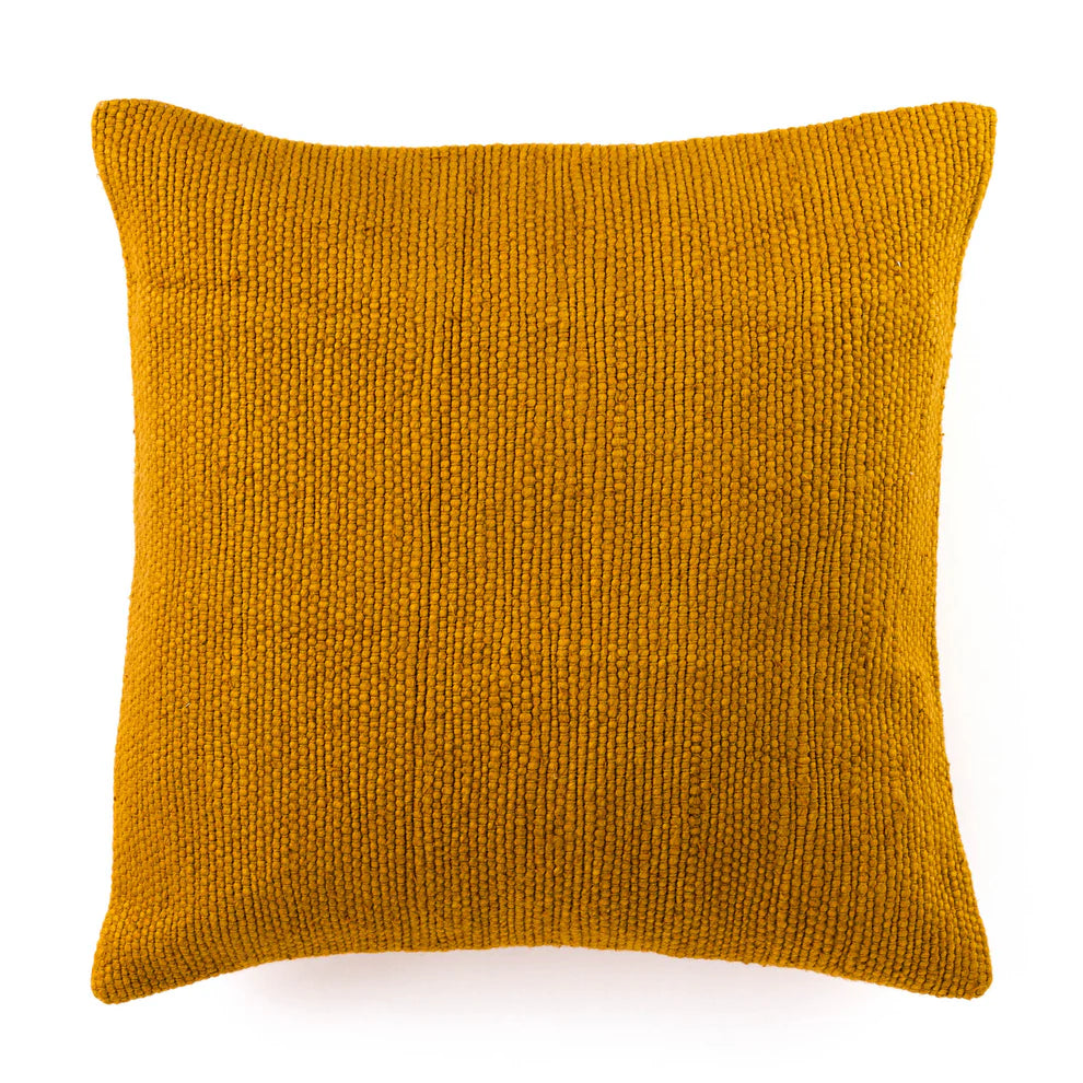 Moroccan Mustard Texture Cushion Cover - 16 x 16 inches