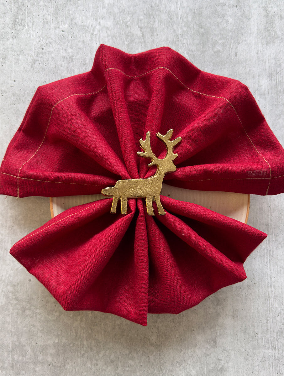 Deer Napkin Ring - Reindeer, 2.8 x 2.8 Inches