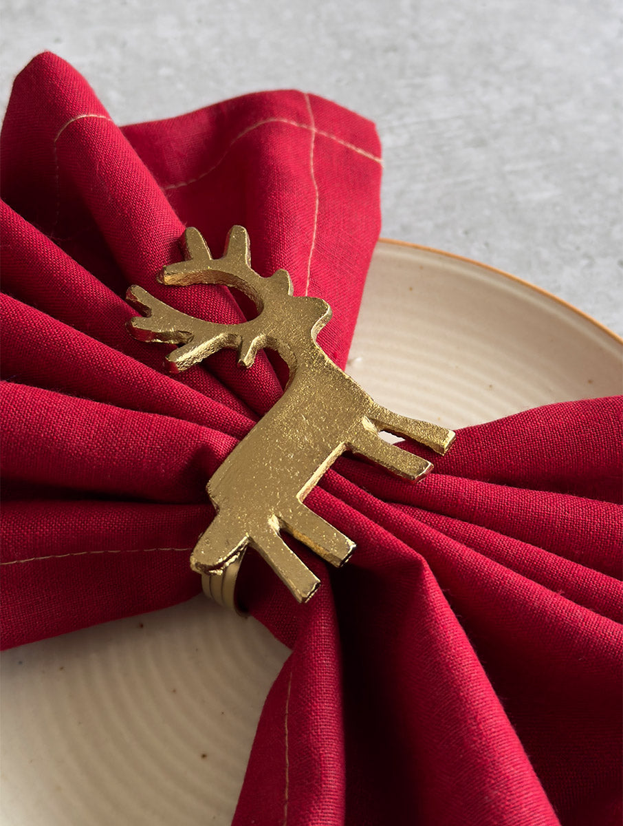 Deer Napkin Ring - Reindeer, 2.8 x 2.8 Inches