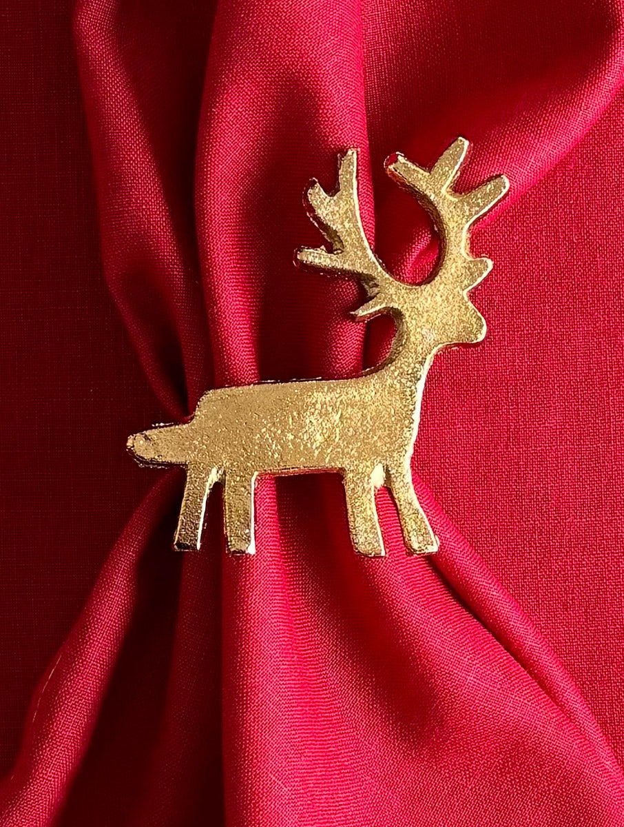 Deer Napkin Ring - Reindeer, 2.8 x 2.8 Inches