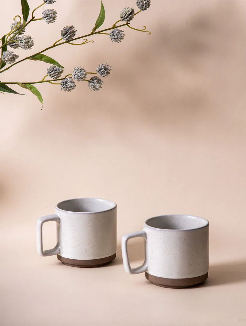 Everyday Mug - Ivory , 3.5 x 3.5 Inches (Set of 4)