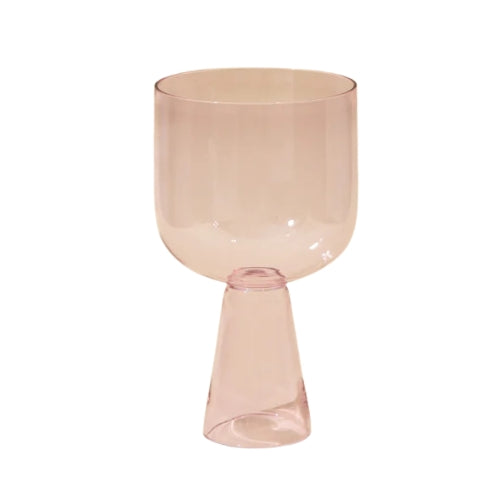 Aria Pink Glass Dessert Bowls - 3 x 5.75 Inches, 9.45 oz (Set of 4)