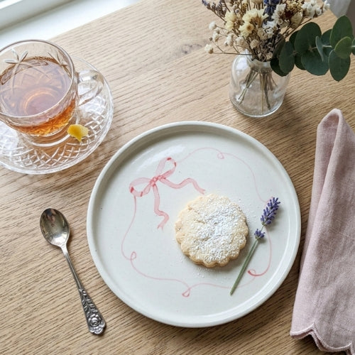 Ceramic platter - Bow, 7 Inches (Set of 2)