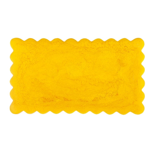 Scallop Rectangular Resin Cheese Board – Mustard , 14 Inches