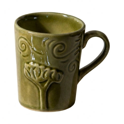 Breeze Mug Plate Set - Olive , 7 x 5 Inches