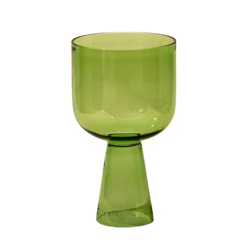 Aria Green Glass Dessert Bowls - 3 x 5.75 Inches, 9.45 oz (Set of 4)