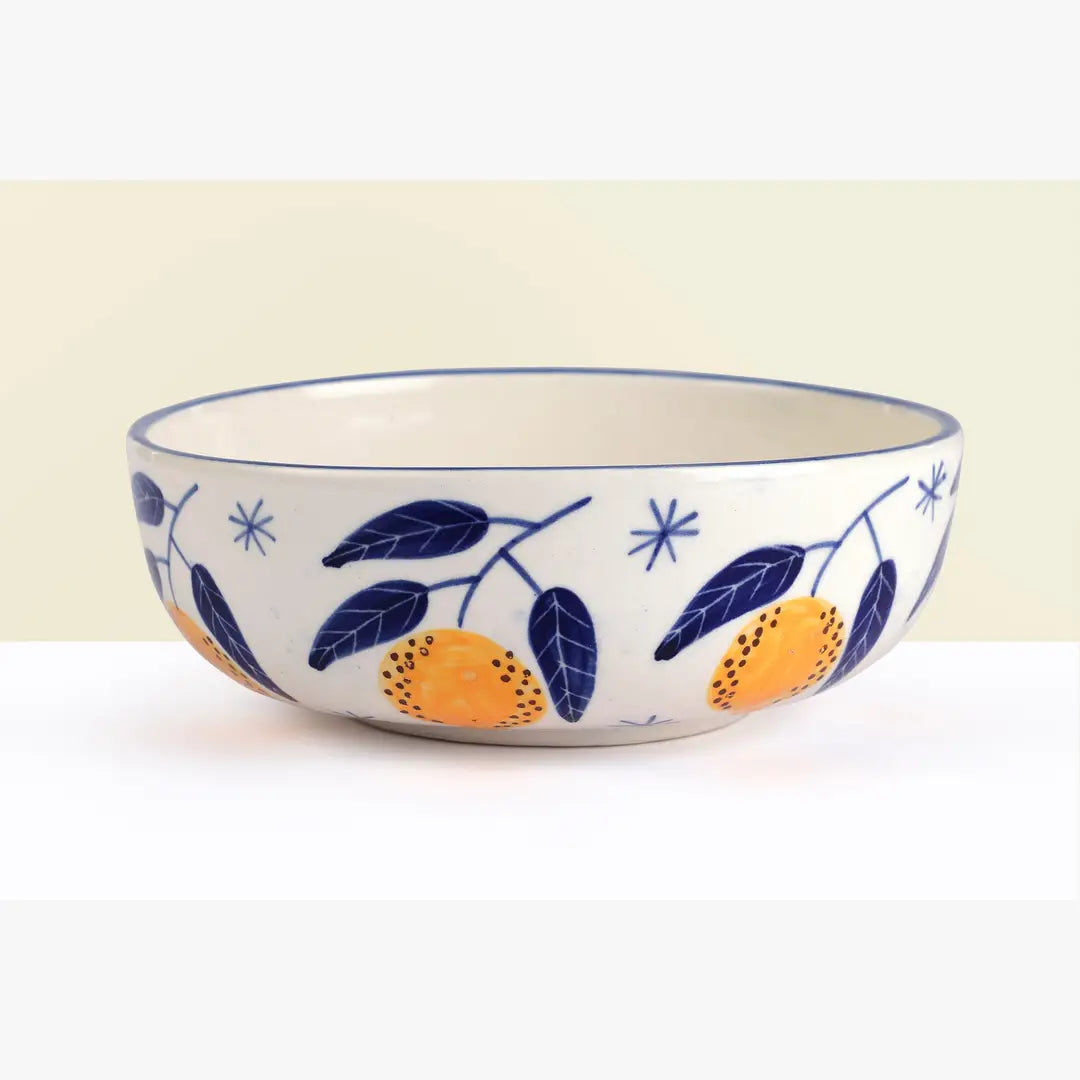 Lemon Ceramic Breakfast Set - Coffee Cup , Side Plate And Breakfast Bowl (Set of 3)