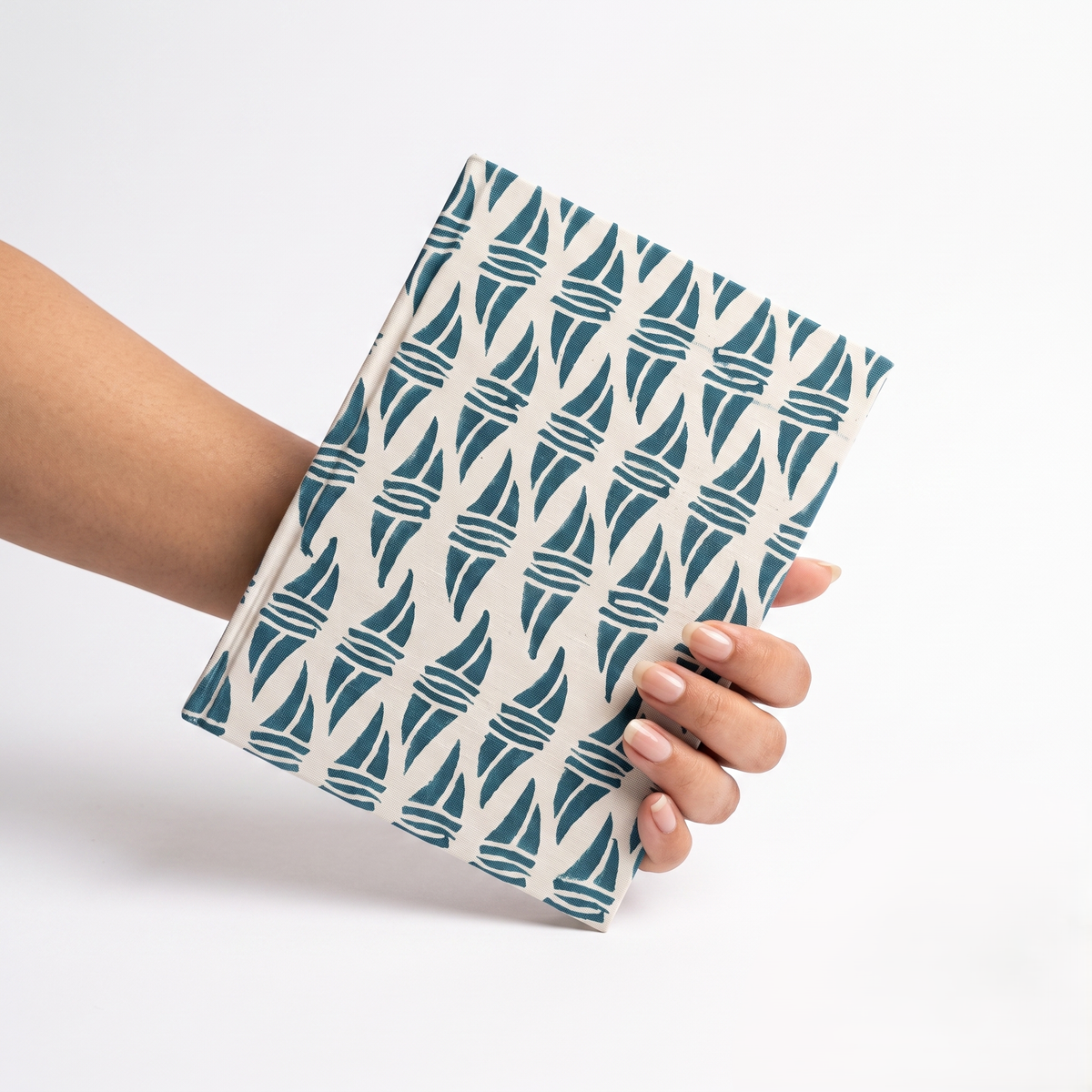 Teal Geometric Sustainable Diary Journal Notebook A5 Unruled - Casa Amarosa