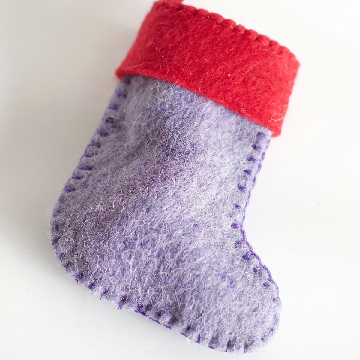 Holly Bouquet Felt Stocking | Embroidered Felt | 20cm | Set Of 2