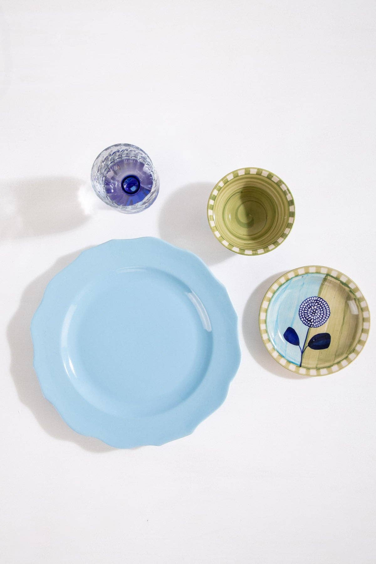 Liberty Blue Rain Tree Dinner Plate | Hand-Painted | 12 IN | Set Of 2