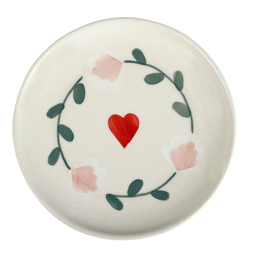 Ceramic Dessert Plates - Amour Petal , 7 Inches - Set of 4