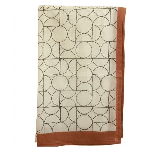 Art Deco Stole, Black and White -  22 x 72 Inches