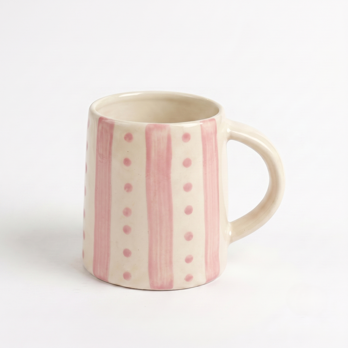 Pink Stripe & Dot Mug | 4 Inch - Casa Amarosa