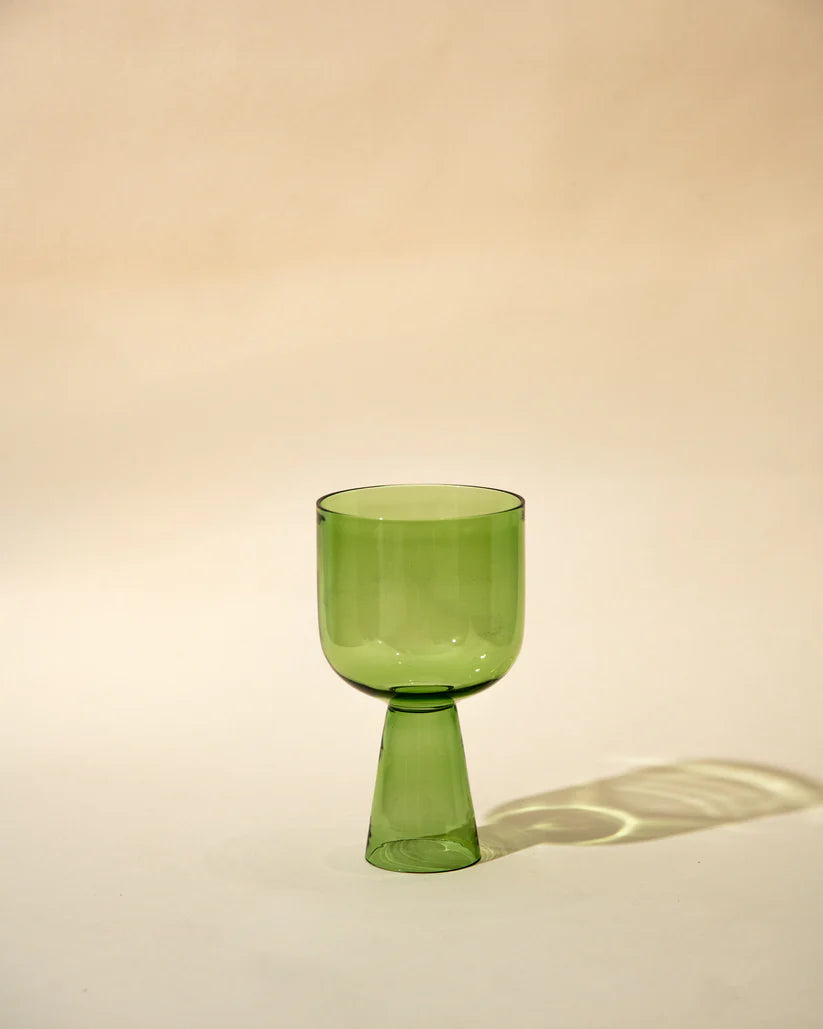 Aria Green Glass Dessert Bowls - 3 x 5.75 Inches, 9.45 oz (Set of 4)