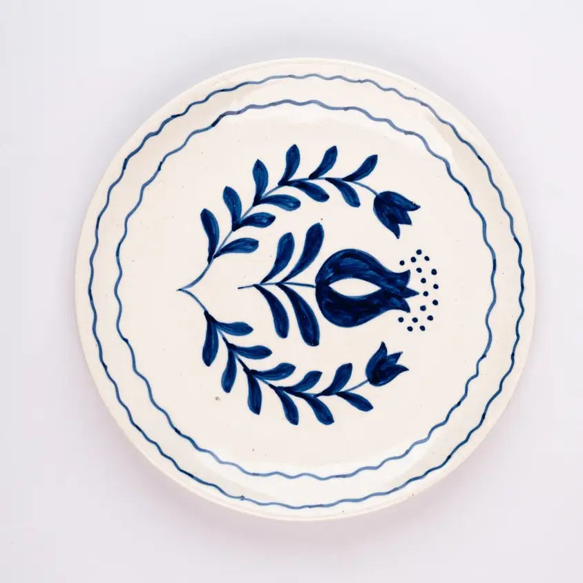 Blue Anaar Snack Plate , 7x7 Inches (Set of 2)