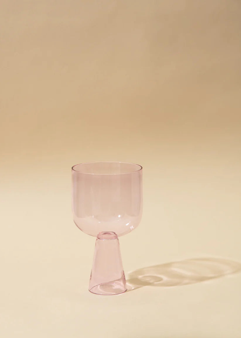 Aria Pink Glass Dessert Bowls - 3 x 5.75 Inches, 9.45 oz (Set of 4)