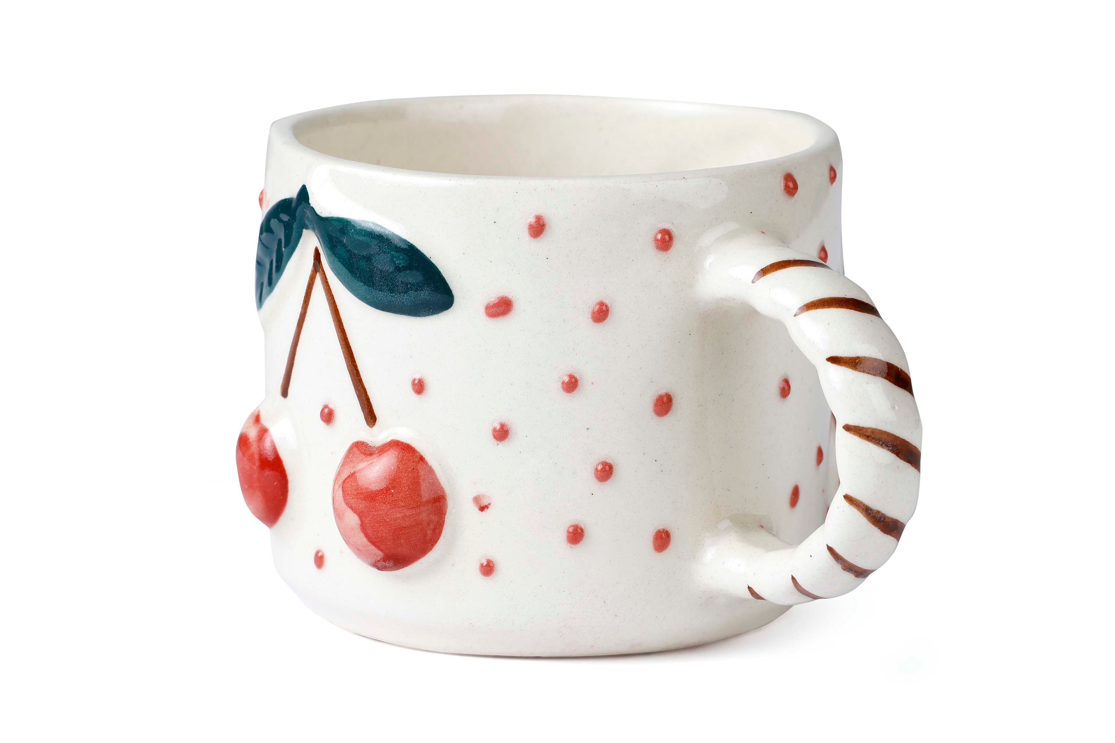Cherry Pop Ceramic Mug - Red , 3 x 4 Inches