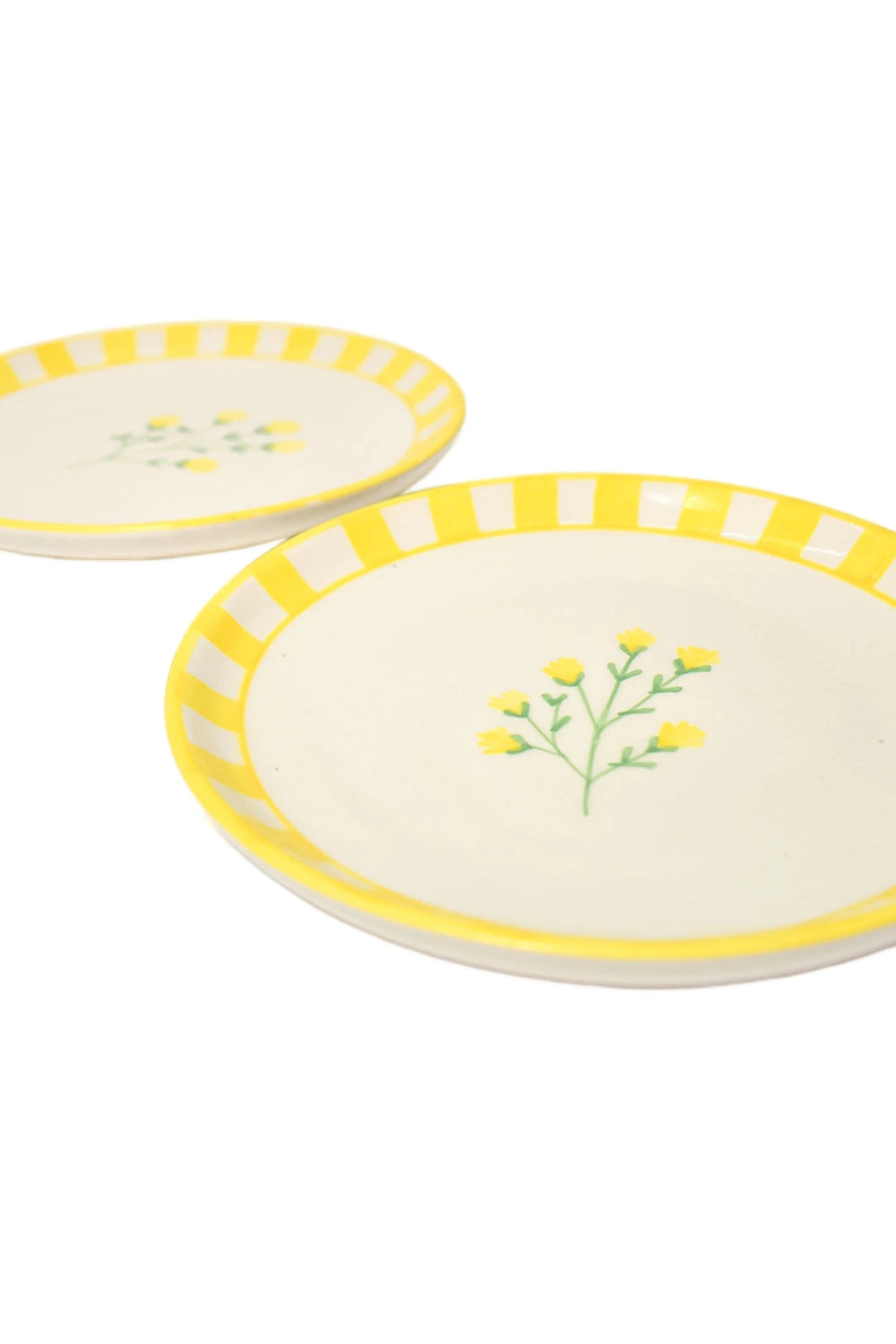 Ceramic Dessert Plates - Sunshine Spring , 7 Inches (Set of 4)