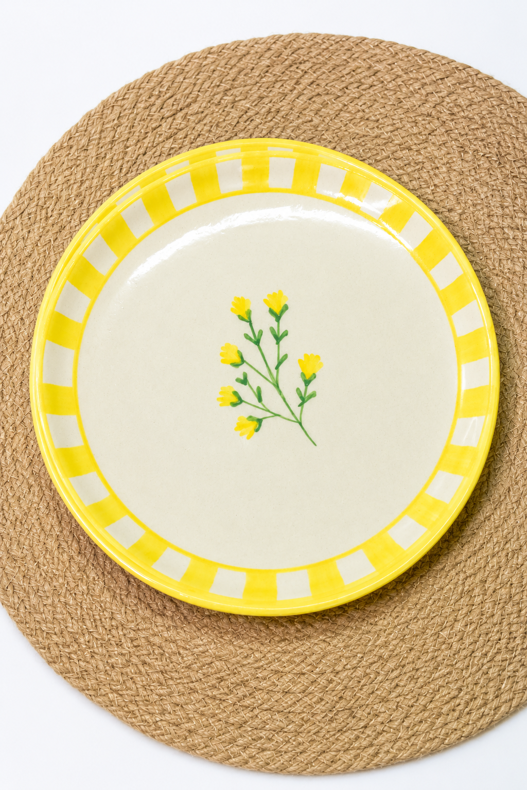 Ceramic Dessert Plates - Sunshine Spring , 7 Inches (Set of 4)
