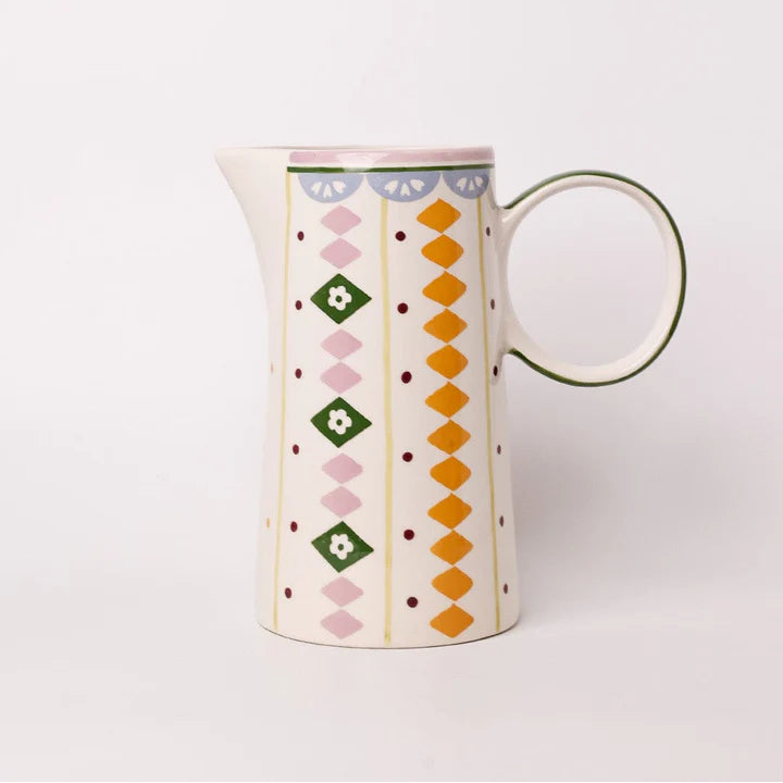Sundrop Handpainted Ceramic Pitcher - 8.87 x 4.92 Inches