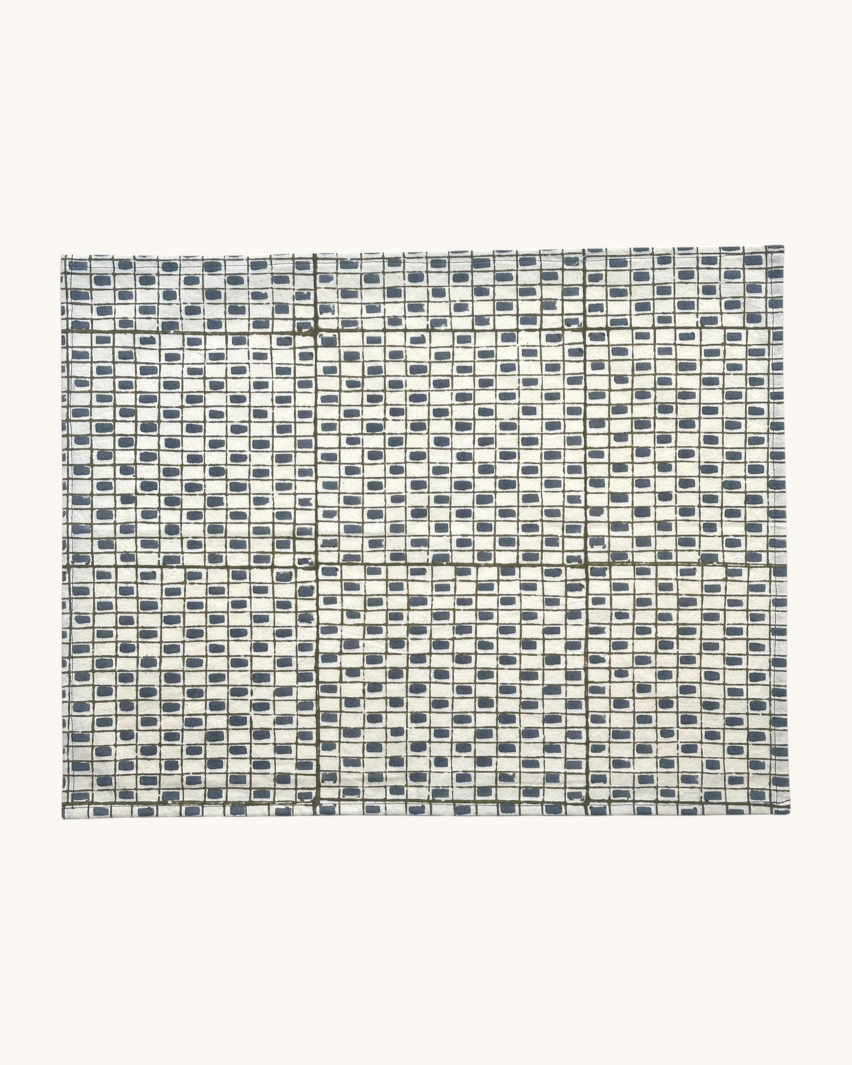 Tell Me Everything Good hand block printed cotton placemats set of 2