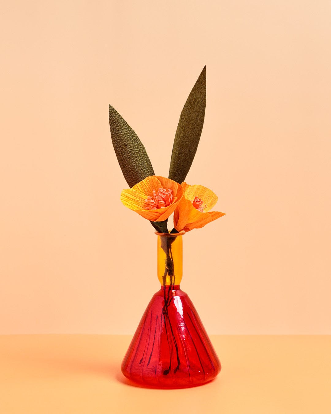 Tri Borosilicate Glass Vase- 3.3 x 4.33 Inches