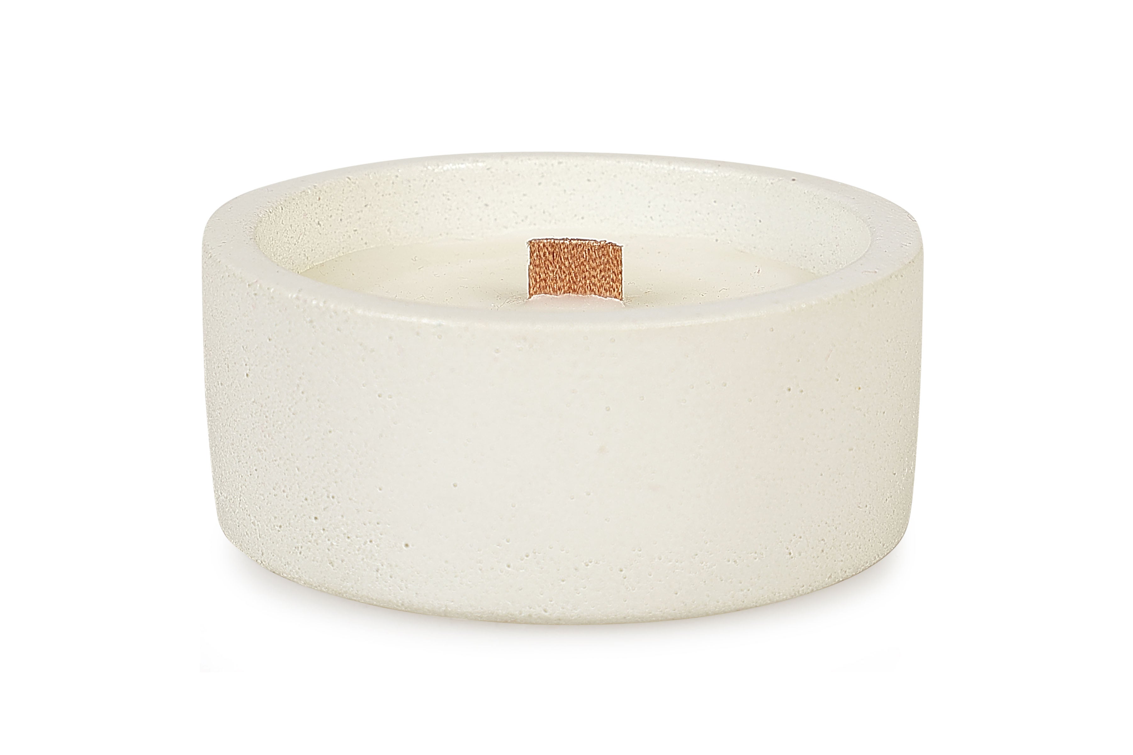 Soy Wax Round Concrete Candle Jar - White  3x1.5 Inch