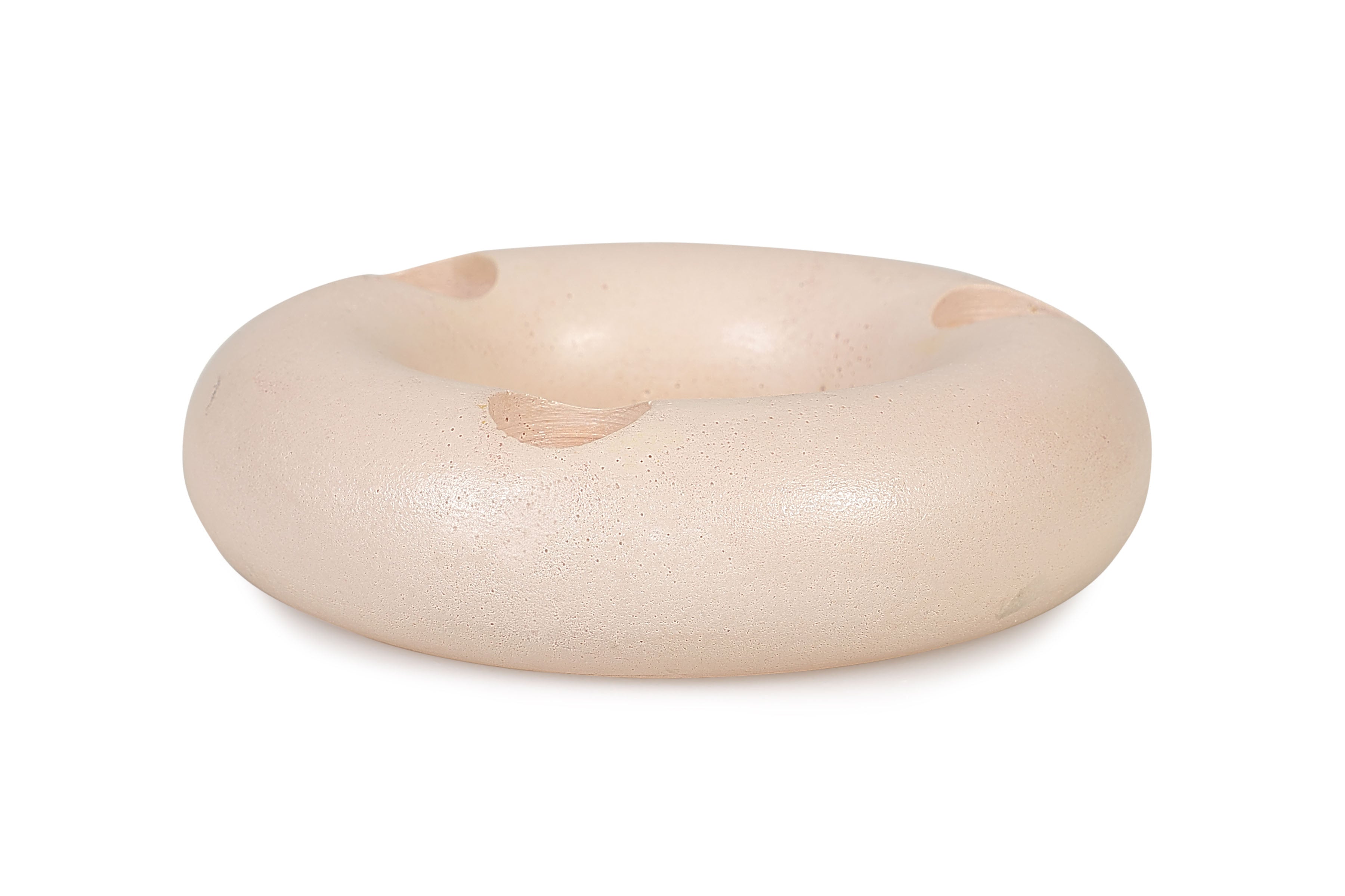 Nordic Donut Style Concrete Candle Holder - Blush (Set of 2)