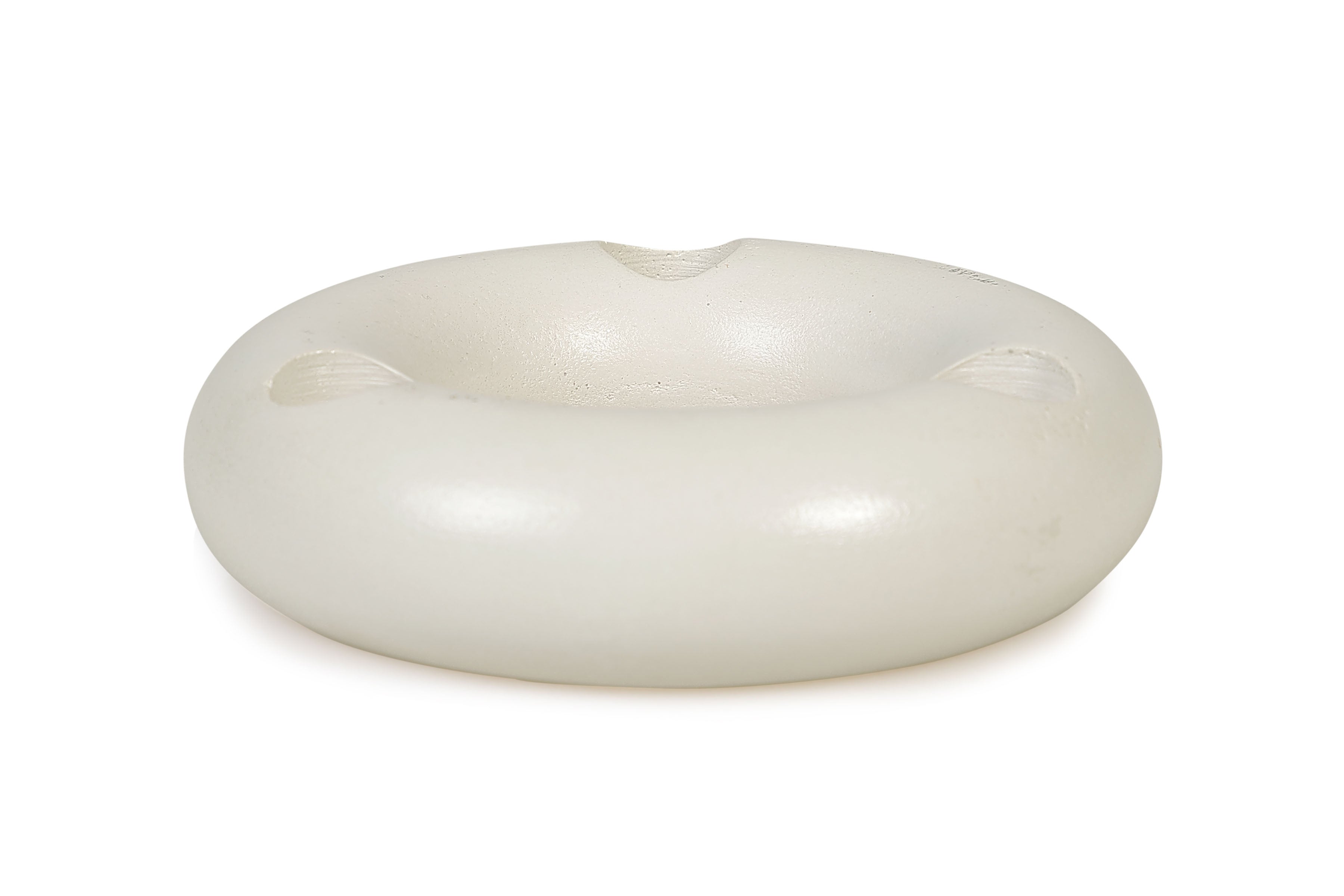 Nordic Donut Style Concrete Candle Holder - Ivory