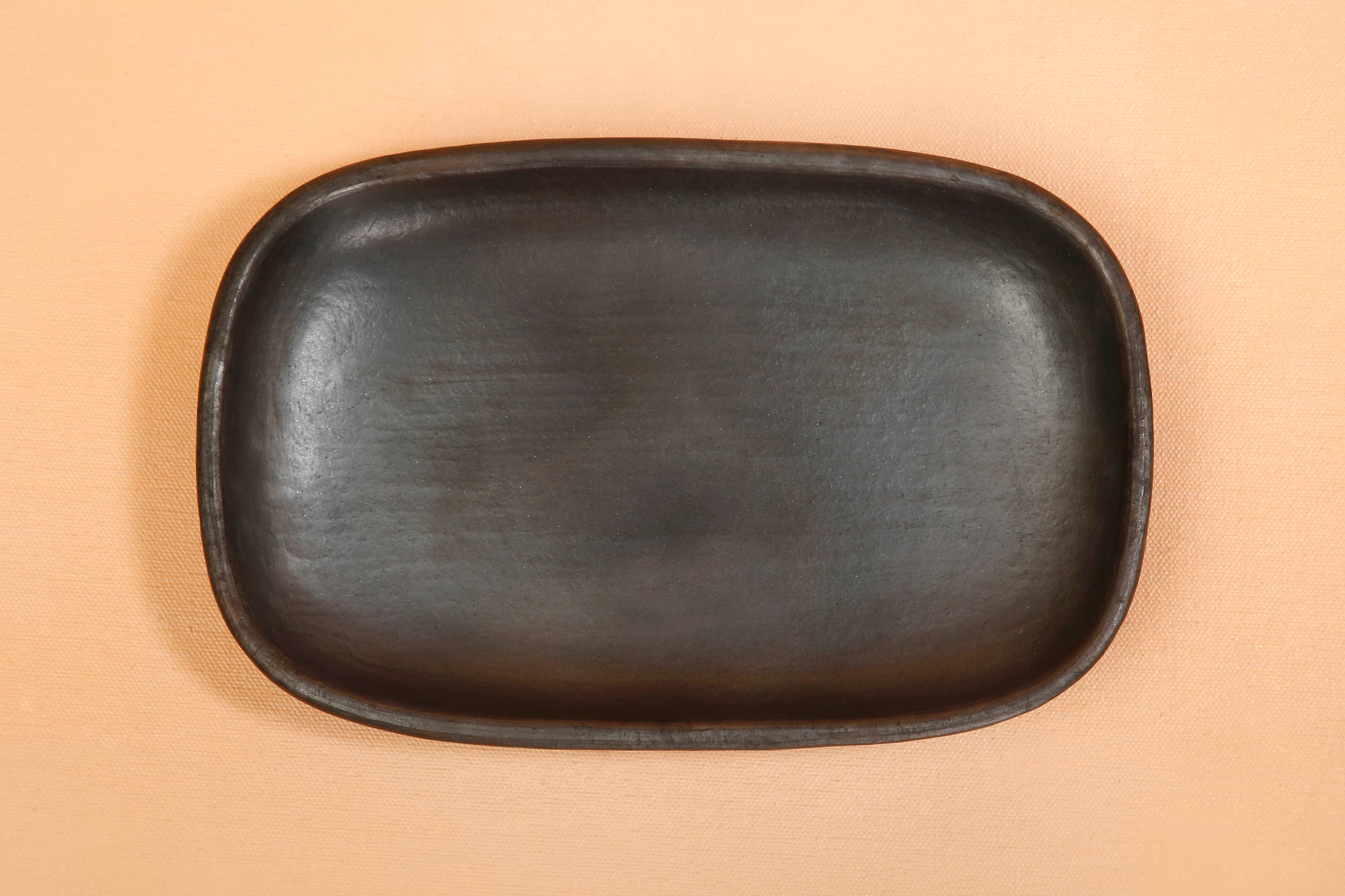 Earthenware Clay Longpi Pottery Platter - 9"x6"x1.5" (Set of 2)