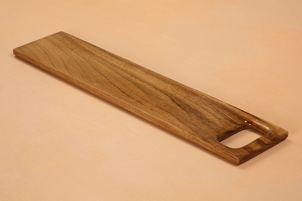 Handmade Teak Wood Charcuterie Board -17.9"x3.6" (Set of 2)