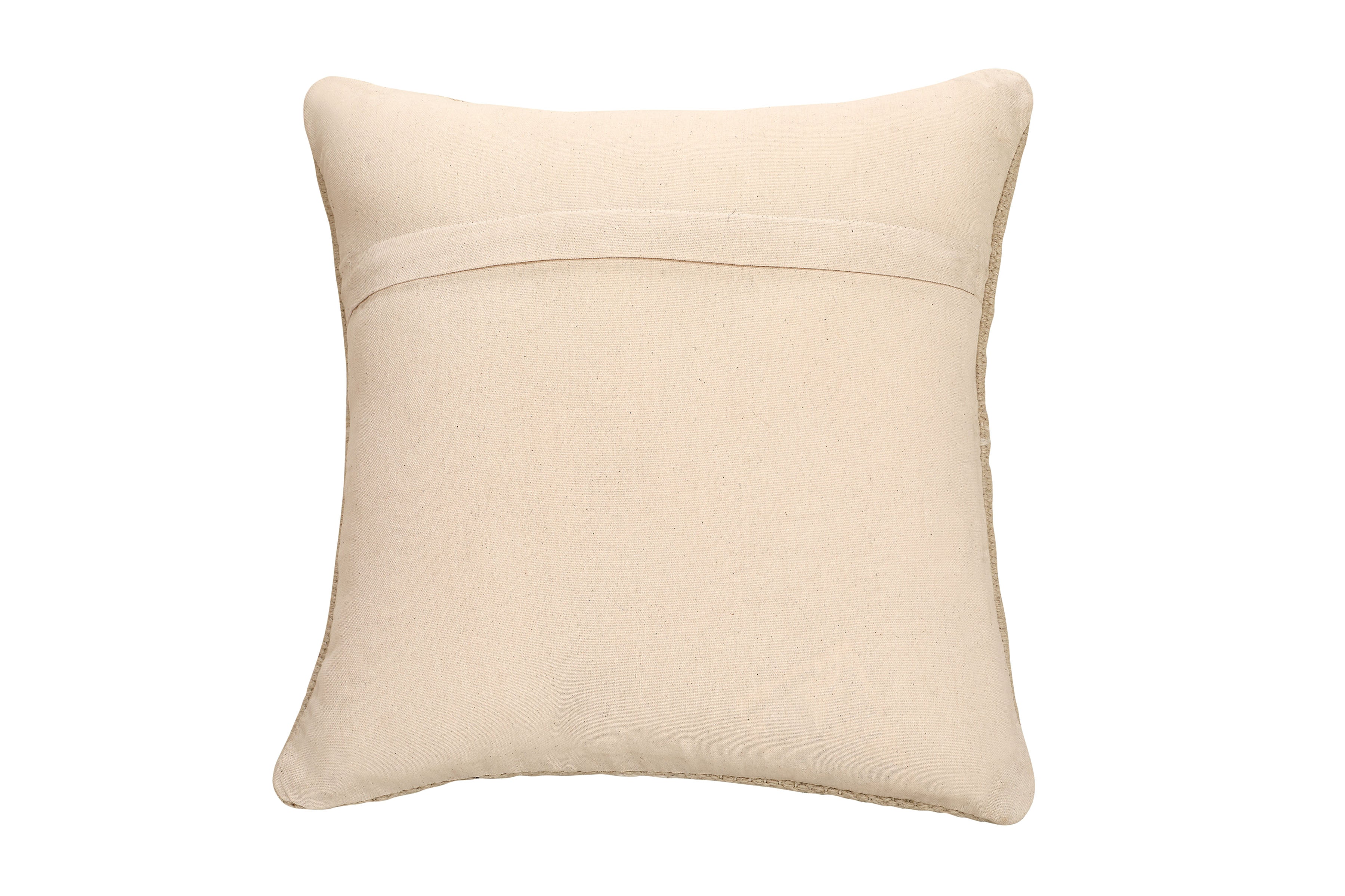 GoodWeave Certified Diagonal Stripe Wool Pillow - Biscotti ,18x18 Inch