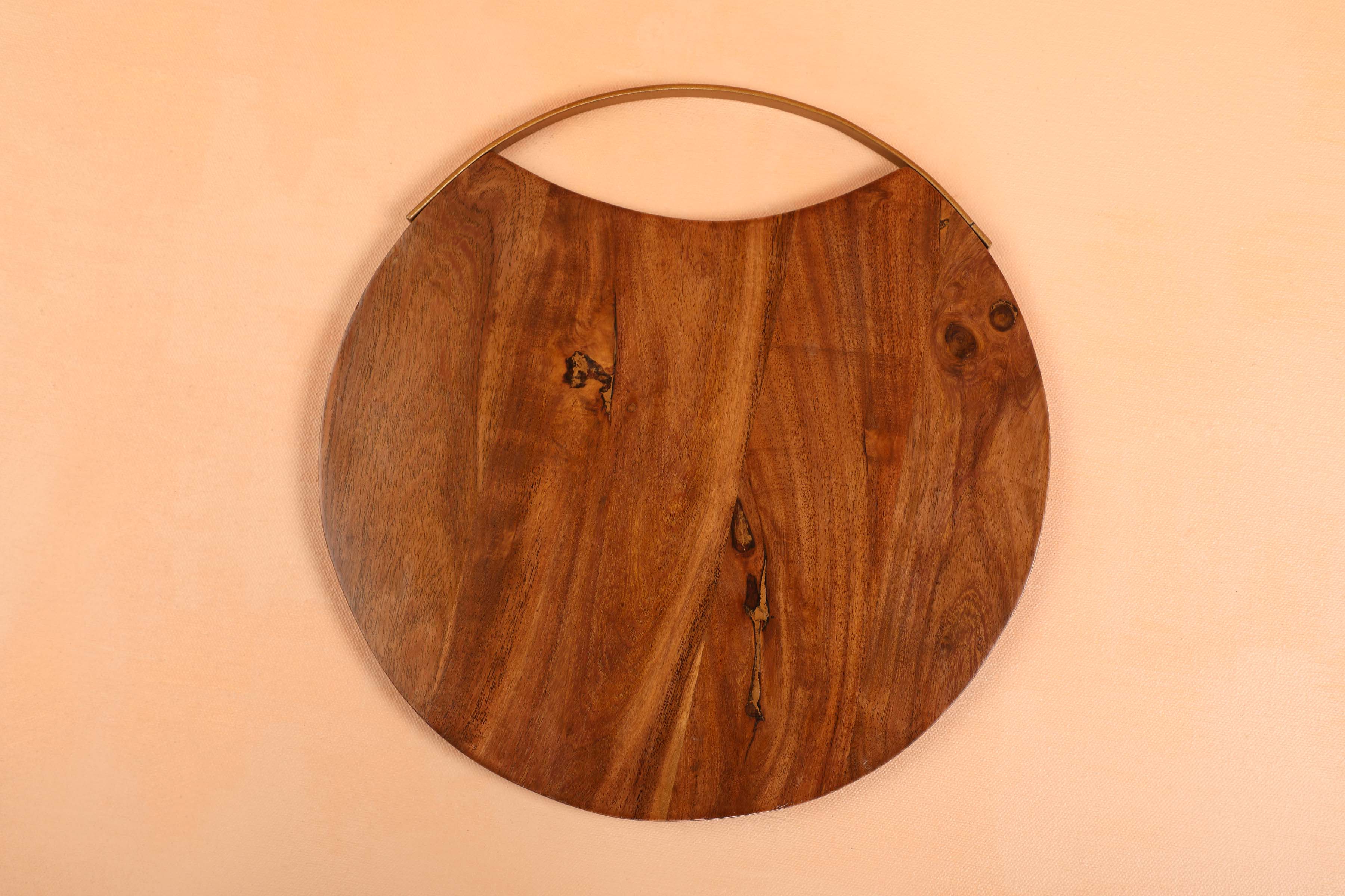 Handmade Wood Charcuterie Board - Round -  12 inches (Set of 2)