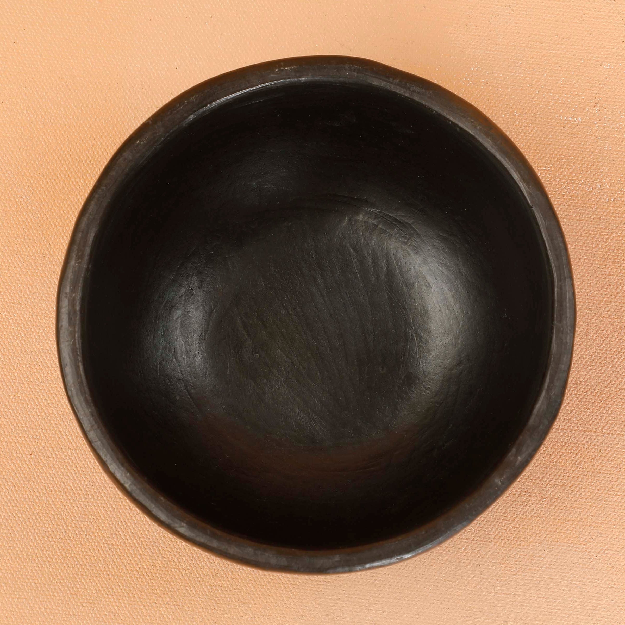 Earthenware Clay Longpi Pottery Bowl, 6x2 Inch (Set of 2)