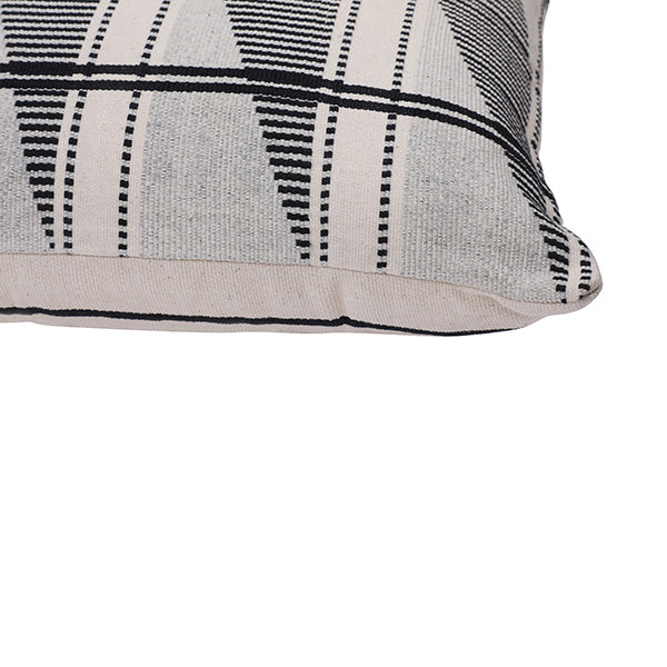 Kohima Handwoven Lumbar Pillow, Black, 14x20 Inch