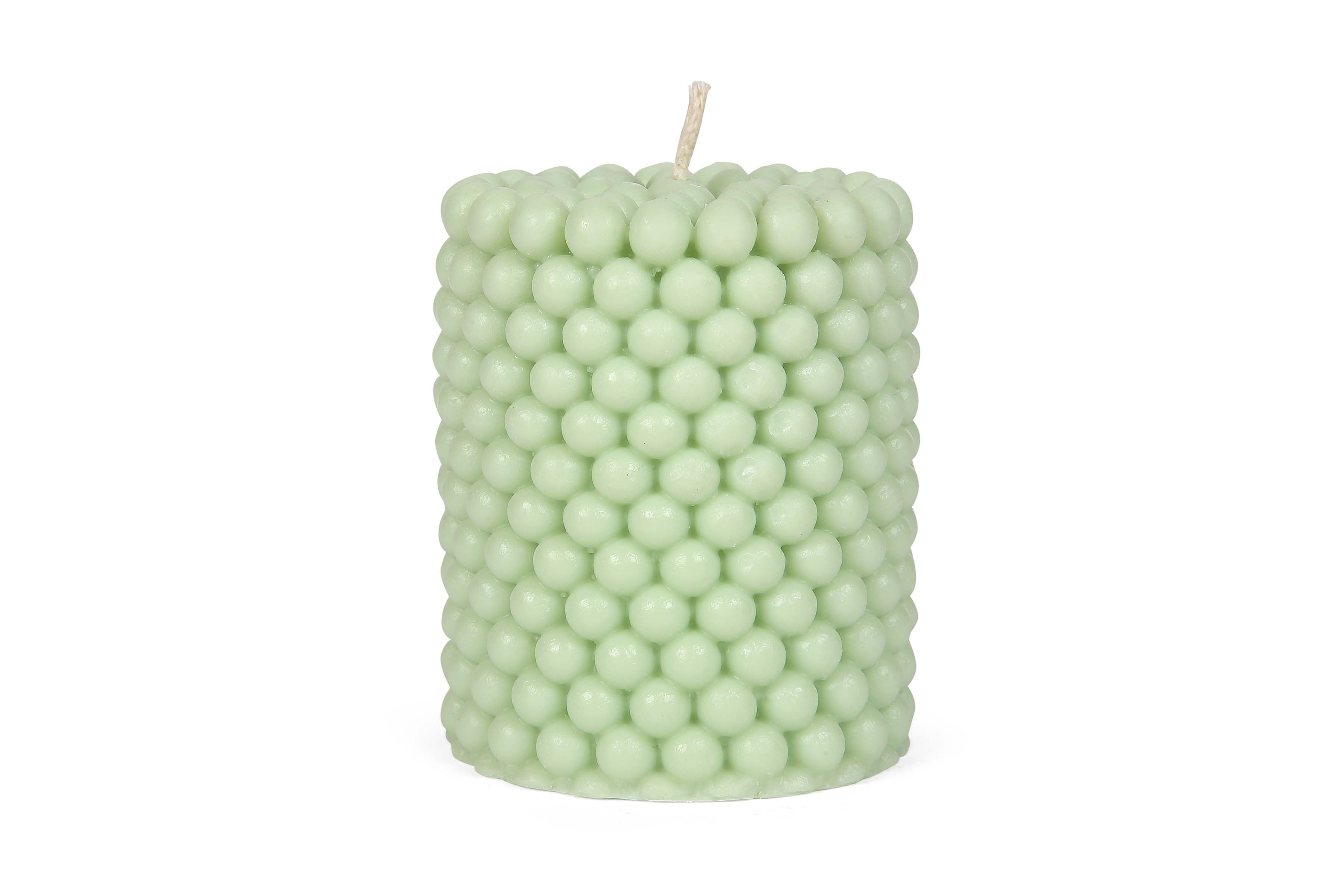 Bubble Pillar Soy Wax Scented Candle - Green, 3.3x2.7x3.5Inch