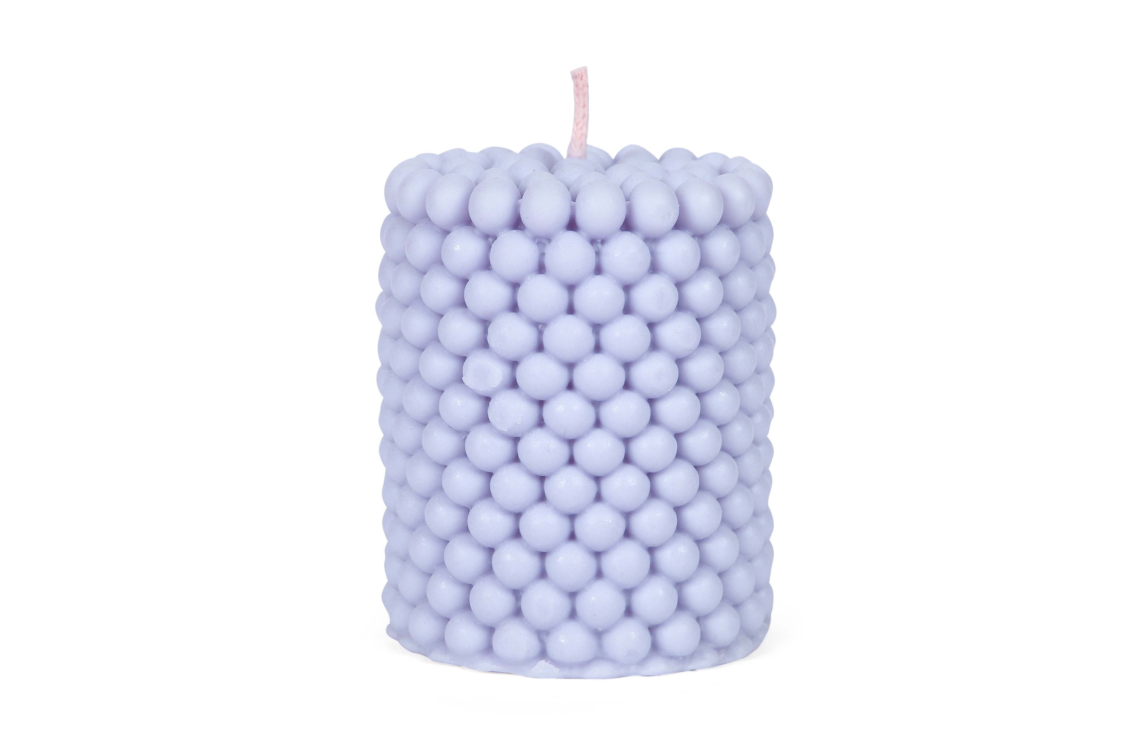 Bubble Pillar Soy Wax Scented Candle-Lavendar,  3.3x2.7x3.5 Inch