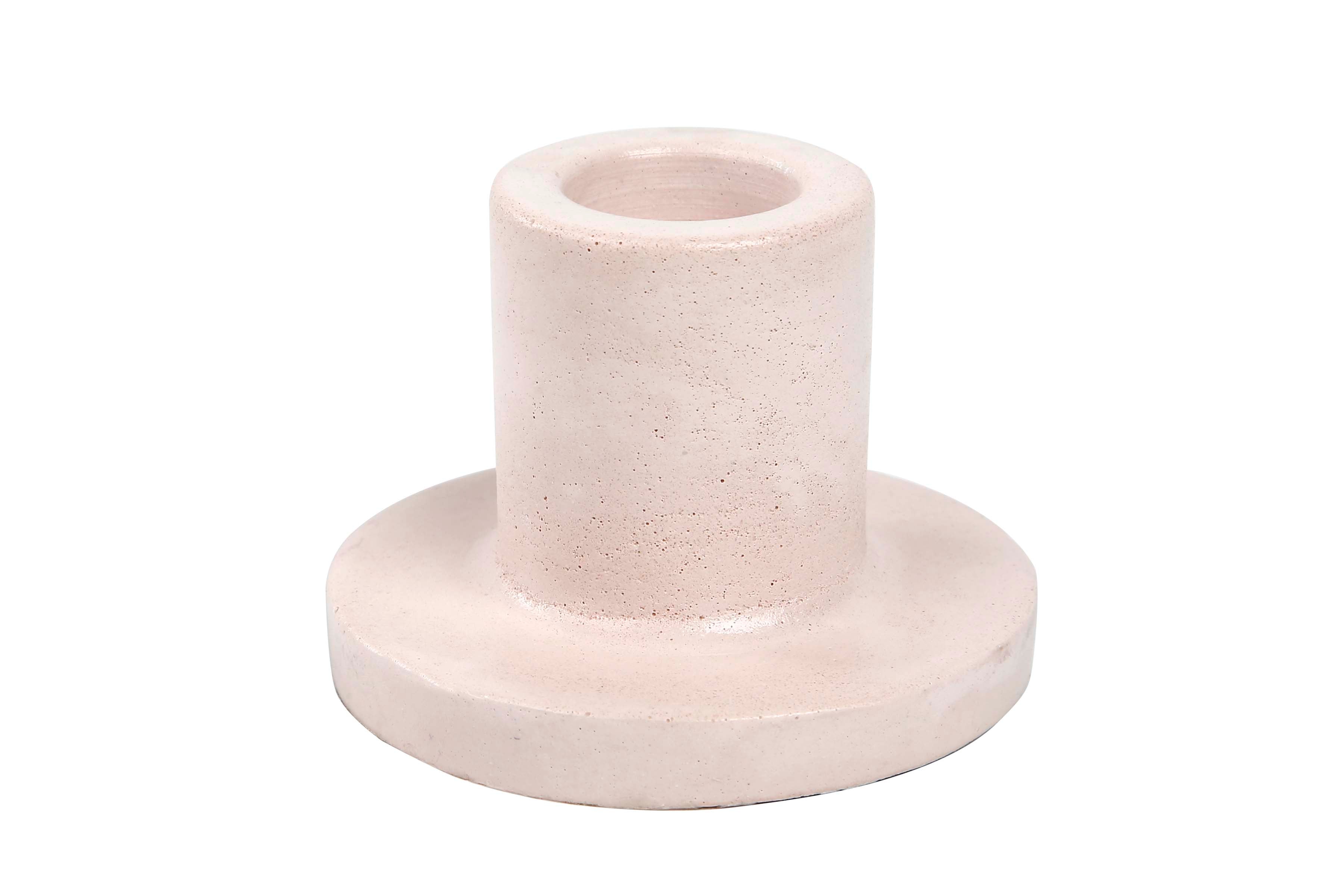 Minimalist Style Concrete Candle Holder - Off White, 2x2.5Inch