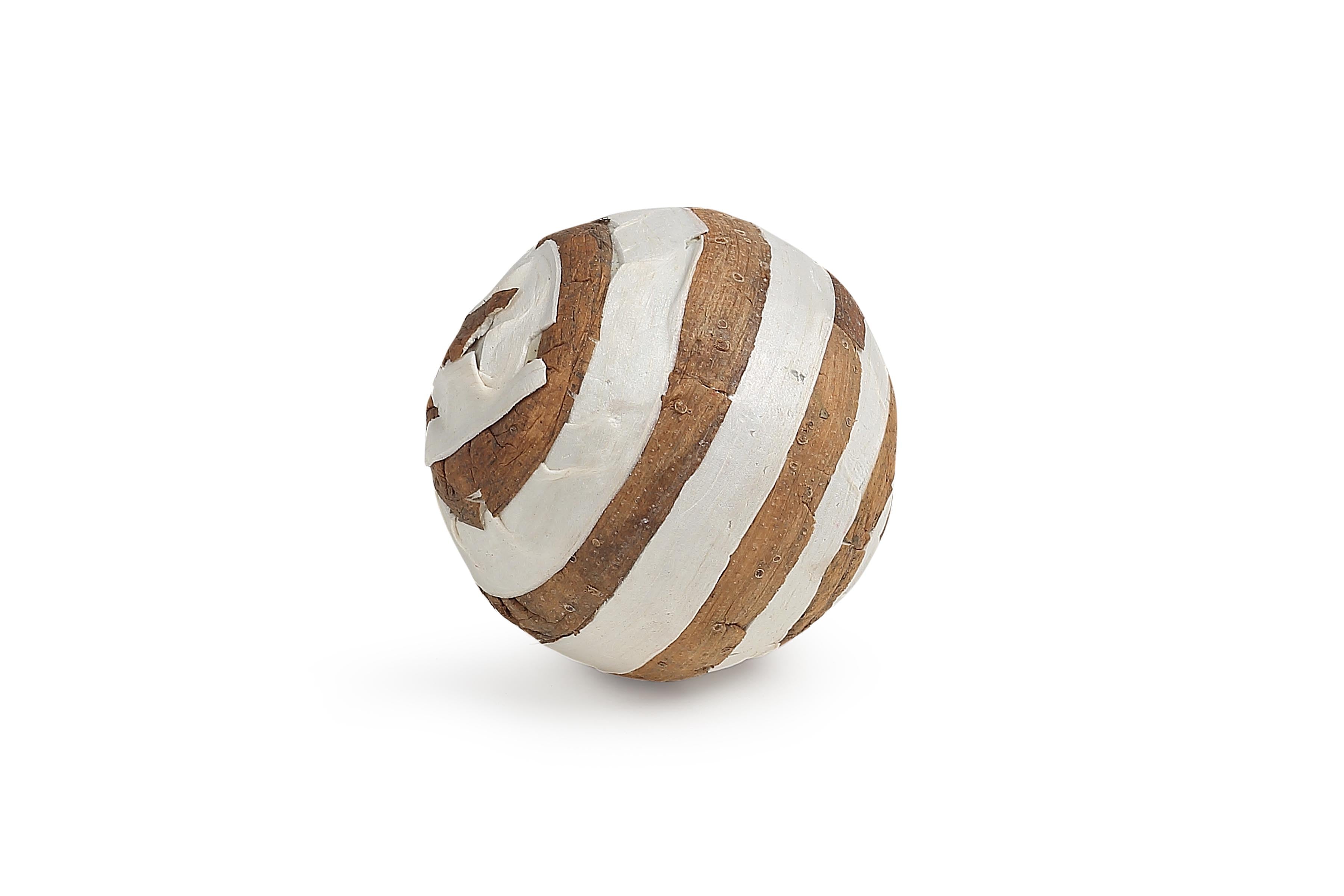 Boho Decor Sola Wood Zebra Balls Set of 6 - Dia 10 inch