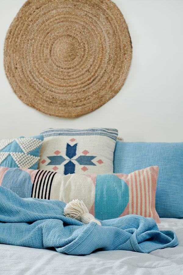 Handmade Circle Geo Lumbar Cushion, Multi - 12x34 inch Cushion - The Artisen